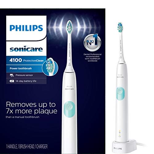 Philips Sonicare HX6817/01 ProtectiveClean 4100 Rechargeable Electric Toothbrush, White (Packag…