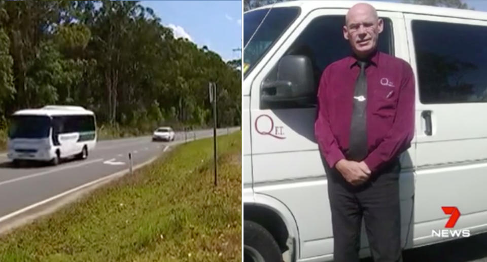 Funeral vehicle driver Richard Bertrand has spoken up after an infant's body was found on the side of a Queensland road.