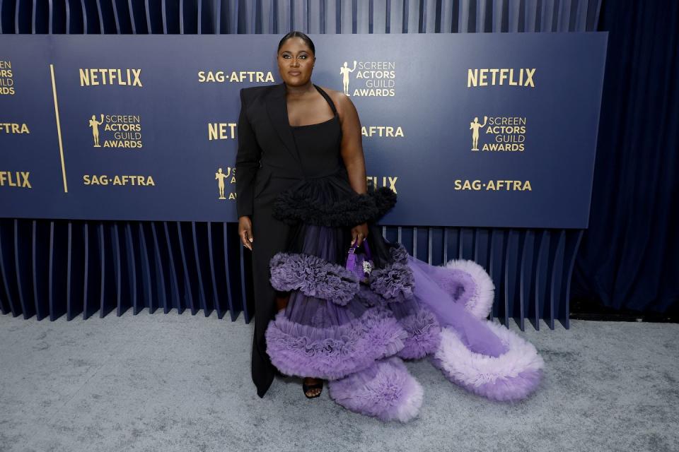 los angeles, california february 24 danielle brooks attends the 30th annual screen actors guild awards at shrine auditorium and expo hall on february 24, 2024 in los angeles, california photo by frazer harrisongetty images