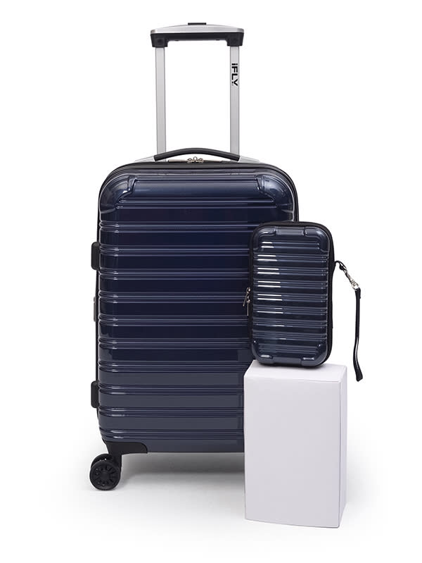 iFLY Online Exclusive Hard Sided Luggage Fibertech 20" & Travel Case (Photo: Walmart)