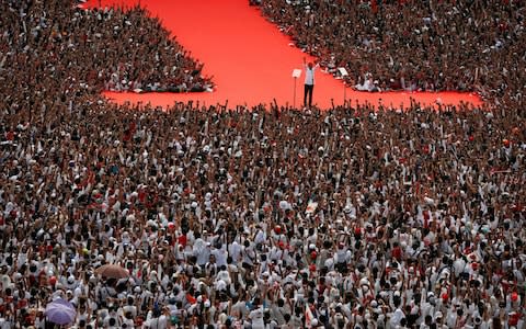Widodo claimed victory as authorities called for calm - Credit: &nbsp;EDGAR SU/REUTERS