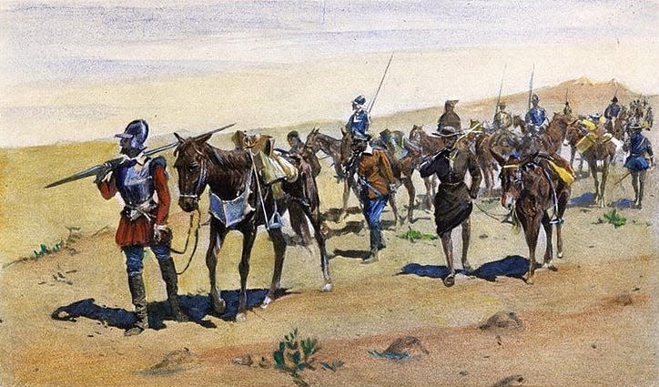 “Coronado's March.” Painting by Frederic Remington.