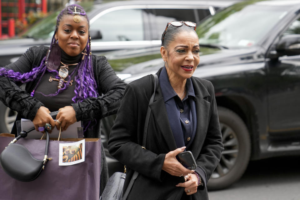 Kathryn Townsend Griffin, daughter of singer and songwriter Ed Townsend, arrives to New York Federal Court as proceedings continue in a copyright infringement trial against singer Ed Sheeran, Thursday, May 4, 2023, in New York. (AP Photo/John Minchillo)