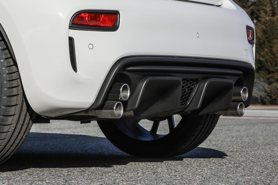 Quad exhaust tips give the 595 a sporty look. (Abarth)