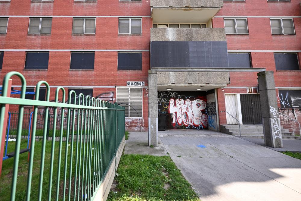 The site of the towers on Nicholson Street in Carlton.