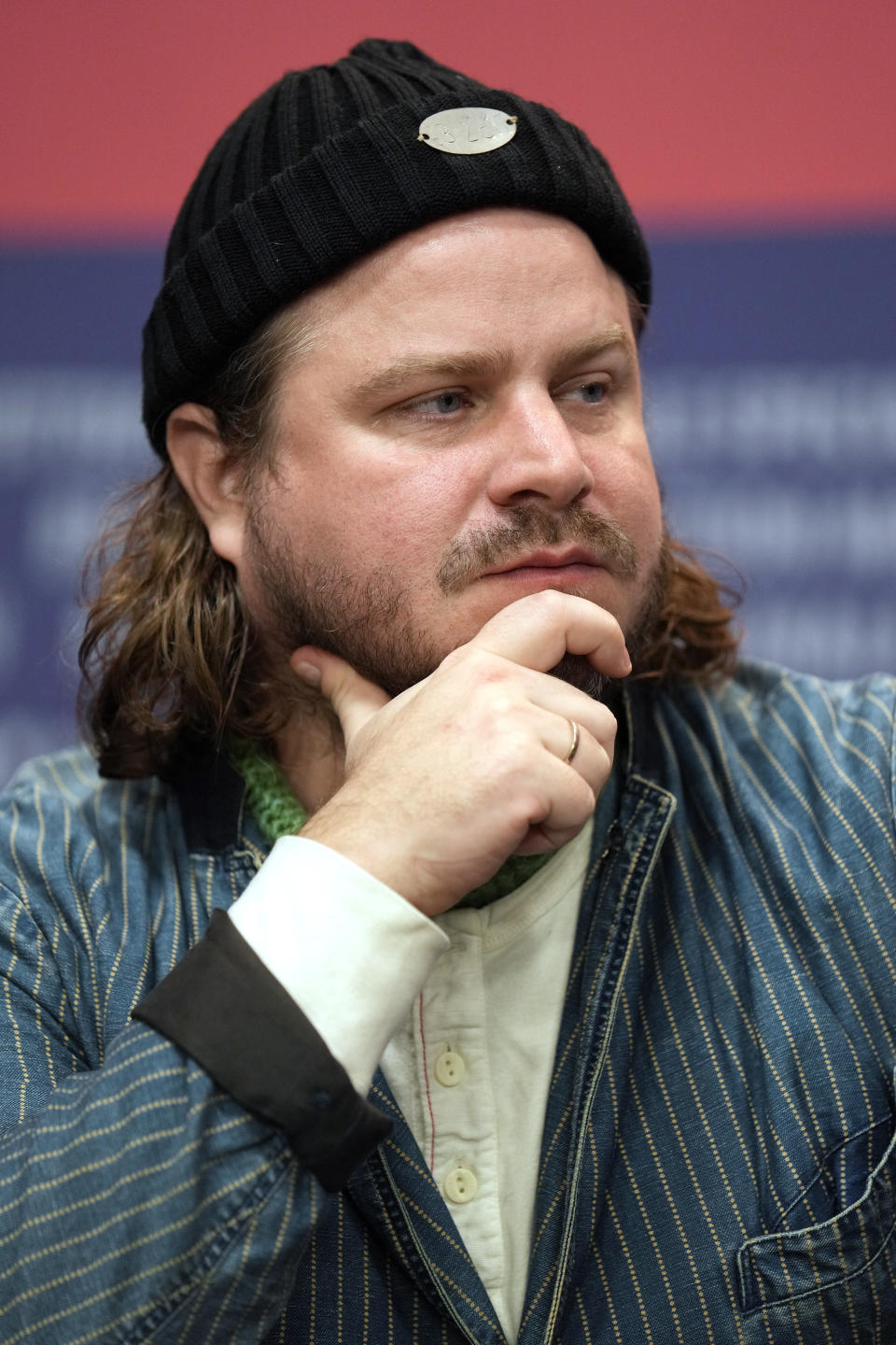 The Film Festival, Berlinale International Jury Brady Corbet attends a news conference at the opening day of International Film Festival, Berlinale, in Berlin, Thursday, Feb. 15, 2024. The 74th edition of the festival will run until Sunday, Feb. 25, 2024 at the German capital. (AP Photo/Ebrahim Noroozi)