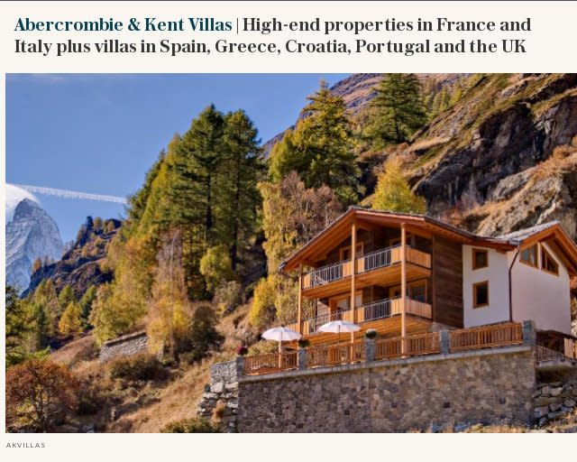V2 | Abercrombie & Kent Villas | High-end properties in France and Italy plus villas in Spain, Greece, Croatia, Portugal and the UK