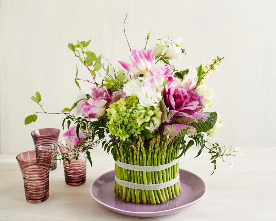 Tulips Mixed with a Spring Veggie