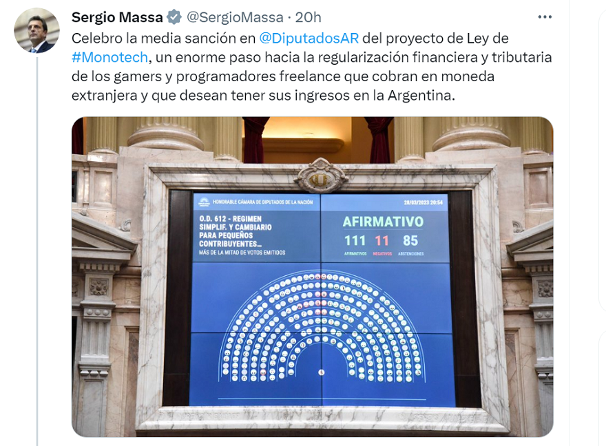 Massa celebró el avance del proyecto 