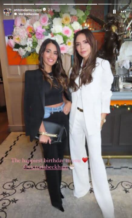 Anto Roccuzzo saludó a Victoria Beckham por su cumpleaños (Foto: Instagram @antonelaroccuzzo)