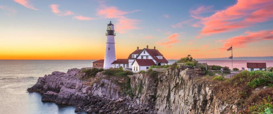 Portland, Maine, USA at Portland Head Light.