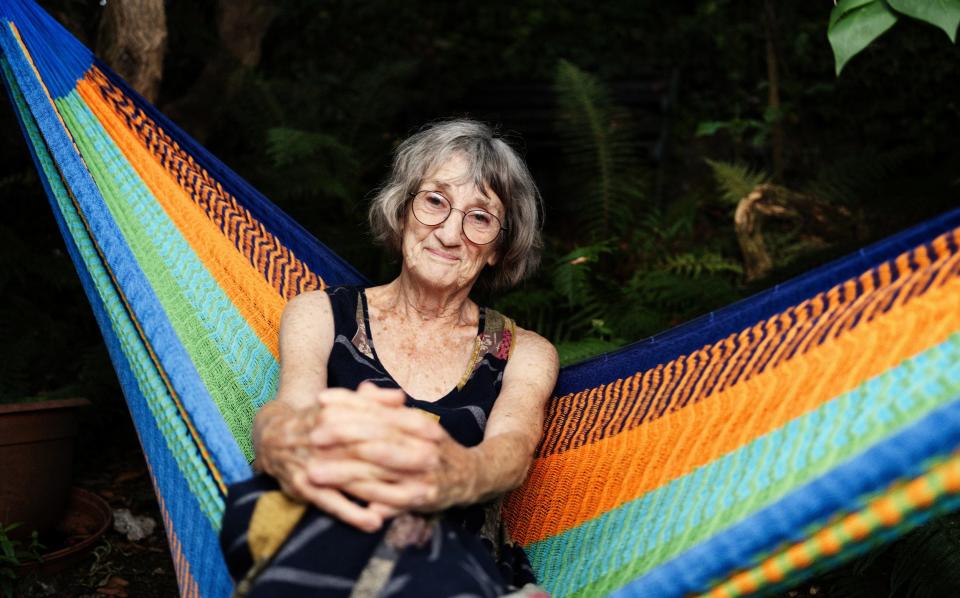 Dinah Brooke, author of Lord Jim, at home in north London