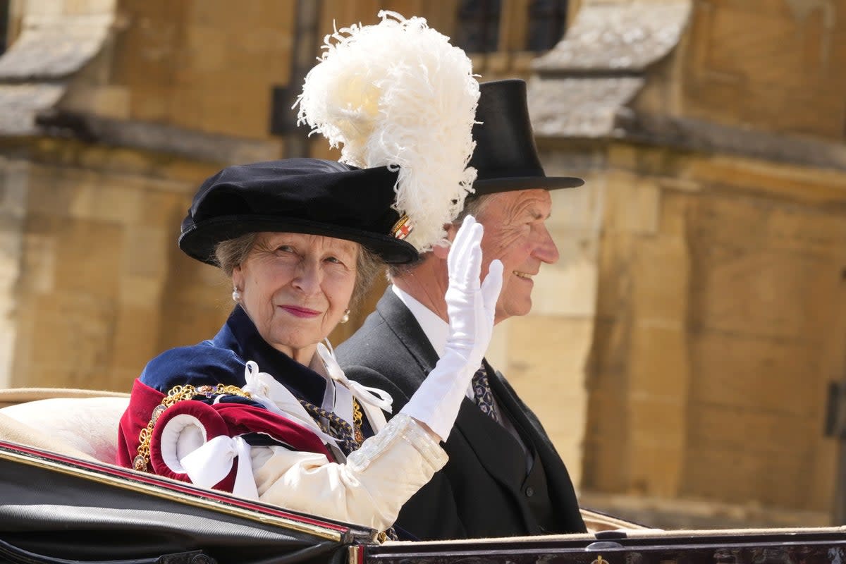 The Princess Royal after attending the annual Order of the Garter Service at St George’s Chapel (PA) (PA Wire)