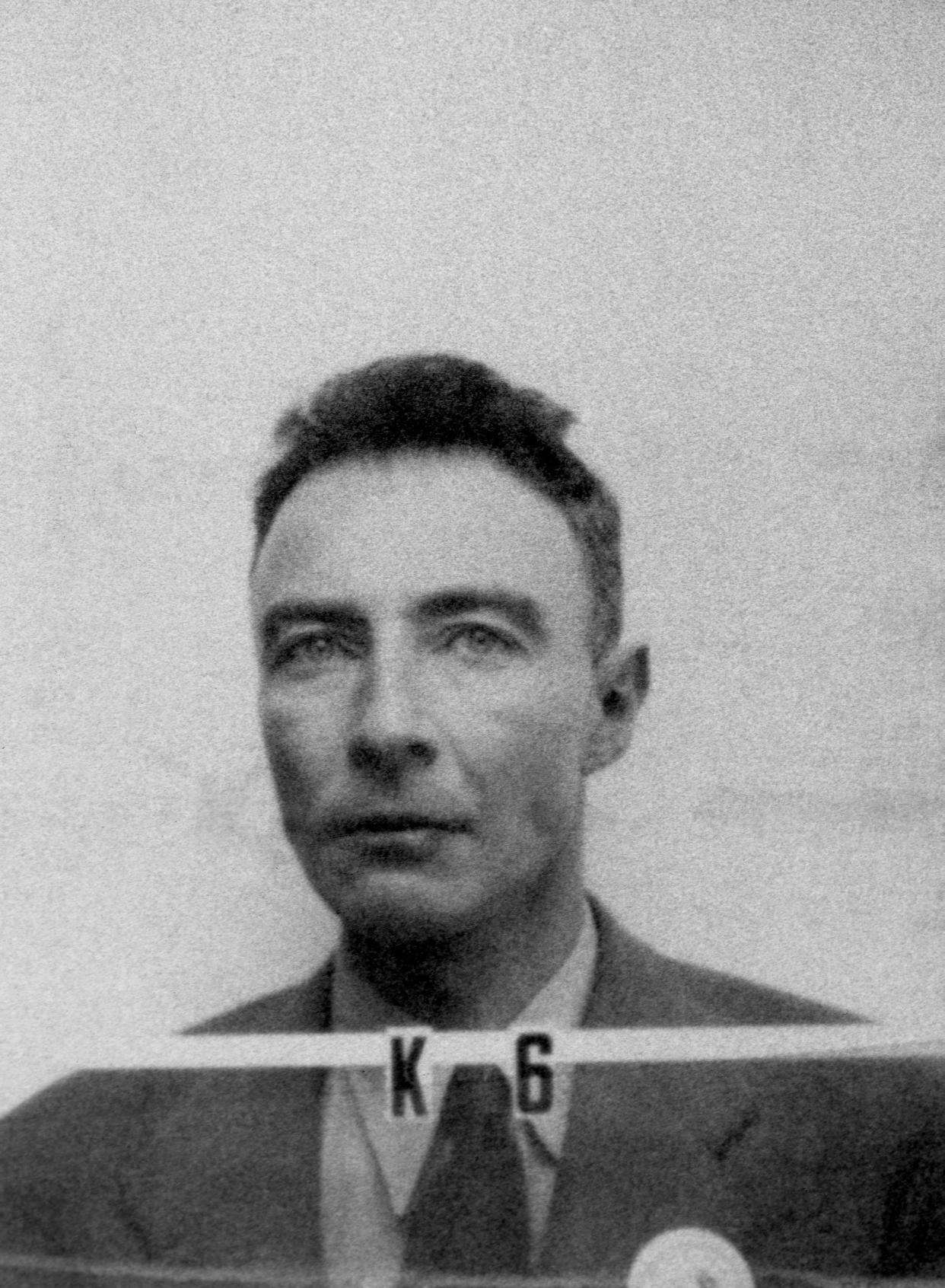 J. Robert Oppenheimer’s security badge for the Manhattan Project, circa 1940.