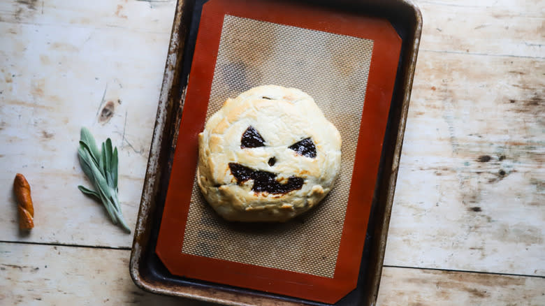 Baked Halloween wheel of brie