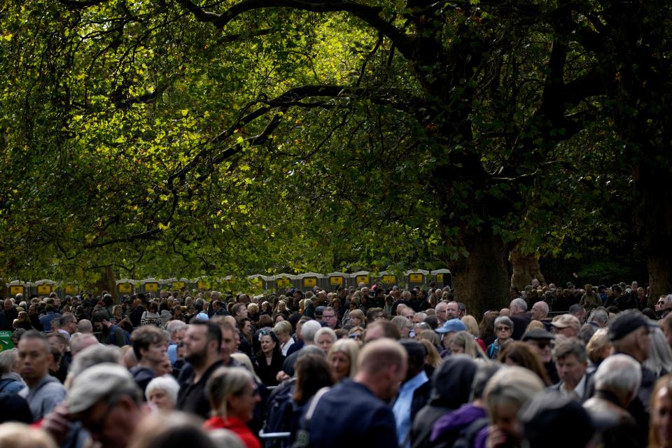 The crowd in Southwark Park (AP)