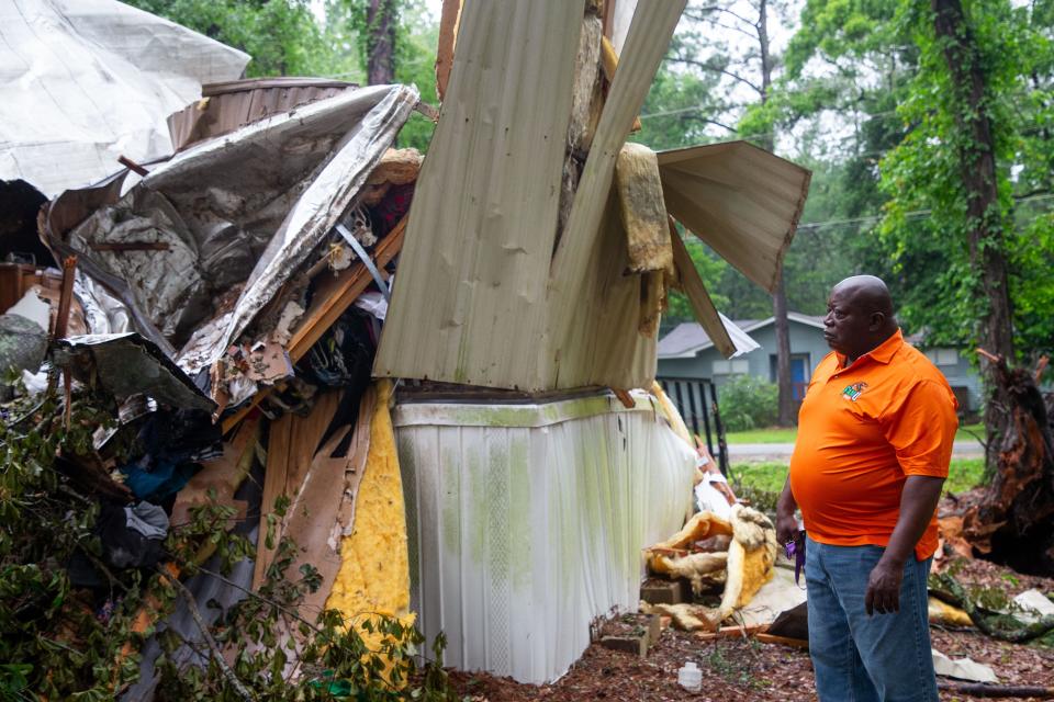 Ed Sutton describes the devastation and heartbreak he experienced as tornadoes tore through Tallahassee on Friday morning. Three days later, Sutton revisits the trailer where he was living with his fiancé, Carolyn Benton when a tree crushed their bedroom, killing Benton.