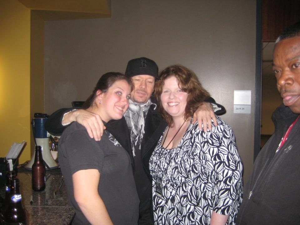 With favorite member, Donnie Walhberg, at a meet and greet in Providence in 2008