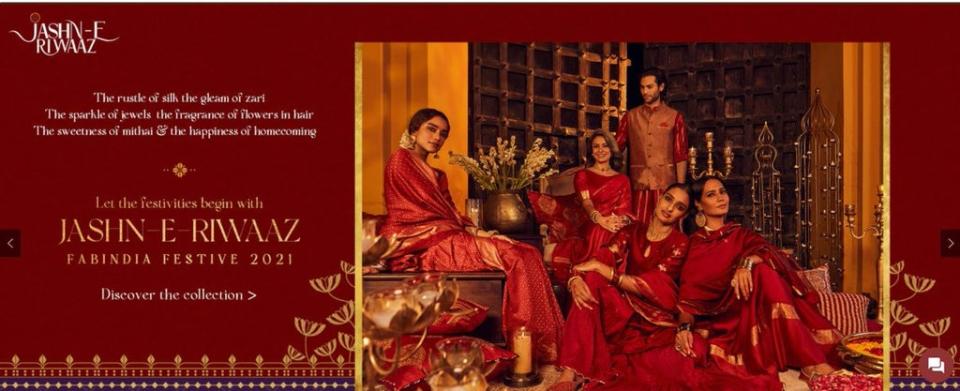 Clothing brand Fabindia had to pull down their advert following backlash from right-wing groups (Twitter/Vandana Gupta)