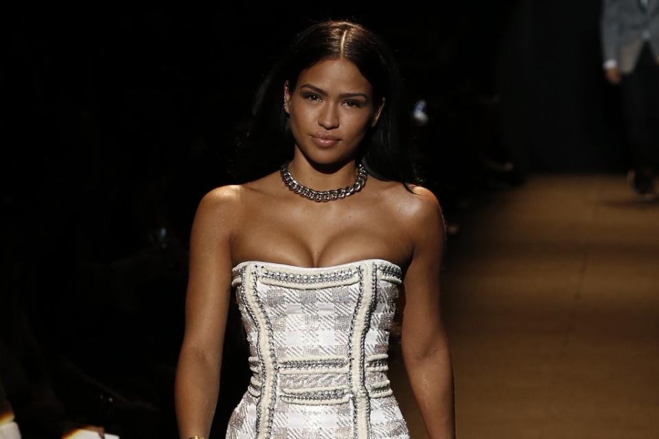 Cassie Ventura on the runway at a “Fashion for Relief” show.