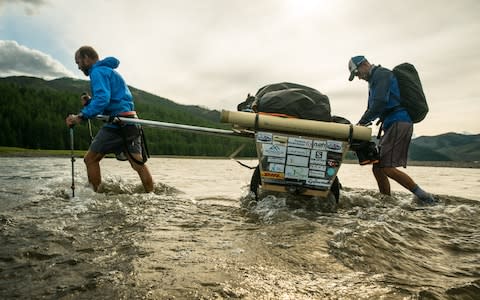 Adam Rolston and Ron Rutland on their gold adventure - Credit: Andrew King