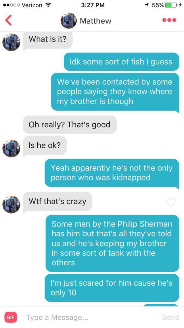 This girl brilliantly used the plot of “Finding Nemo” to convince a Tinder bro her brother was missing