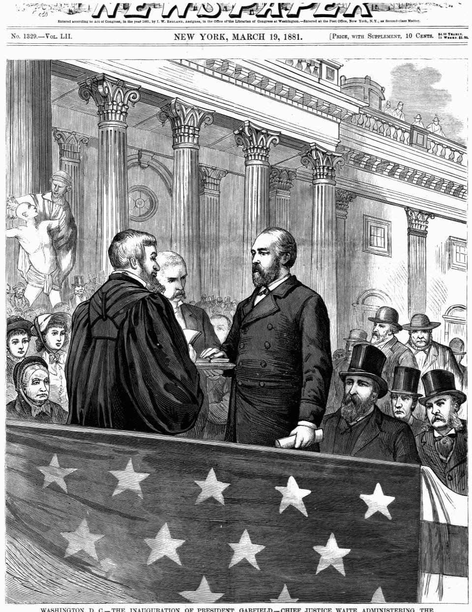 The inauguration of James&nbsp;Garfield circa 1881.
