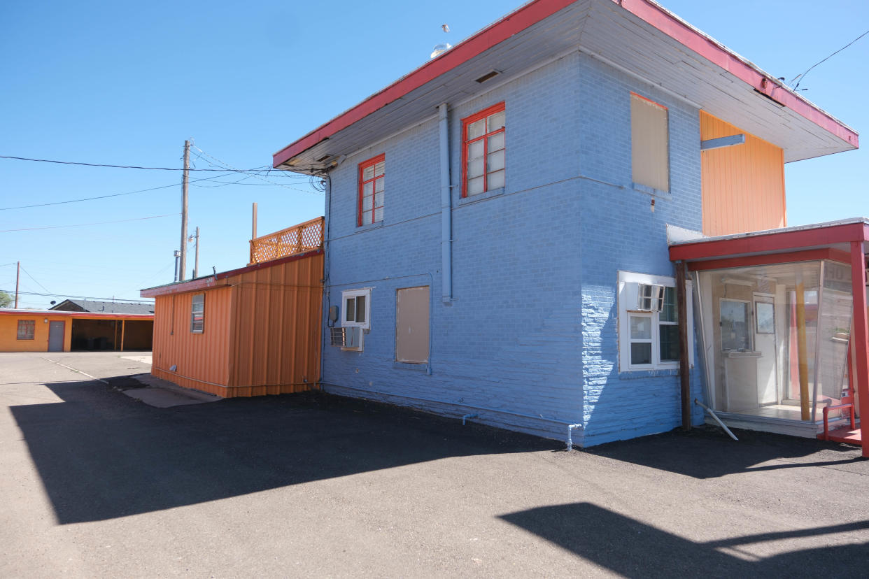 The proposed site of the community center for the Homeless Heroes veteran housing project at the Astro Motel in Amarillo.