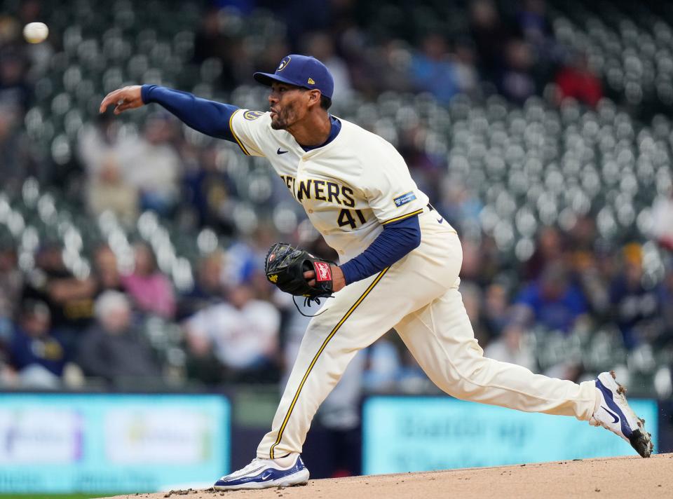 Brewers starting pitcher Joe Ross went 3 ⅔ innings Wednesday against the Twins.