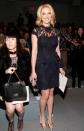 <b>Katherine Heigl </b><br><br>The Hollywood star wore a black lace dress to the Reem Acra show.<br><br>Image © Rex