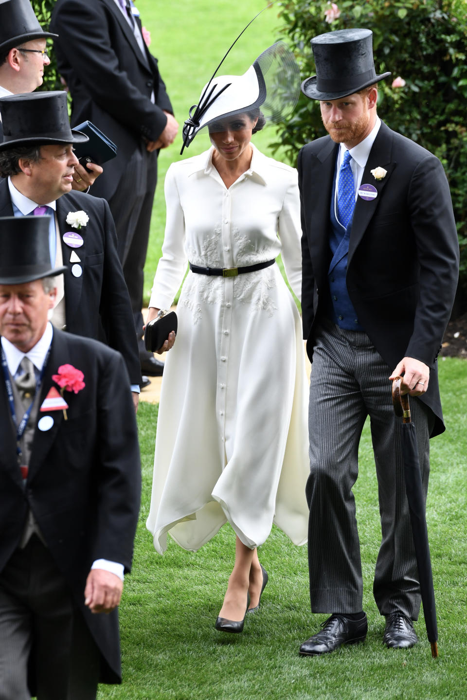 The Duchess of Sussex during day one of Royal Ascot at Ascot Racecourse