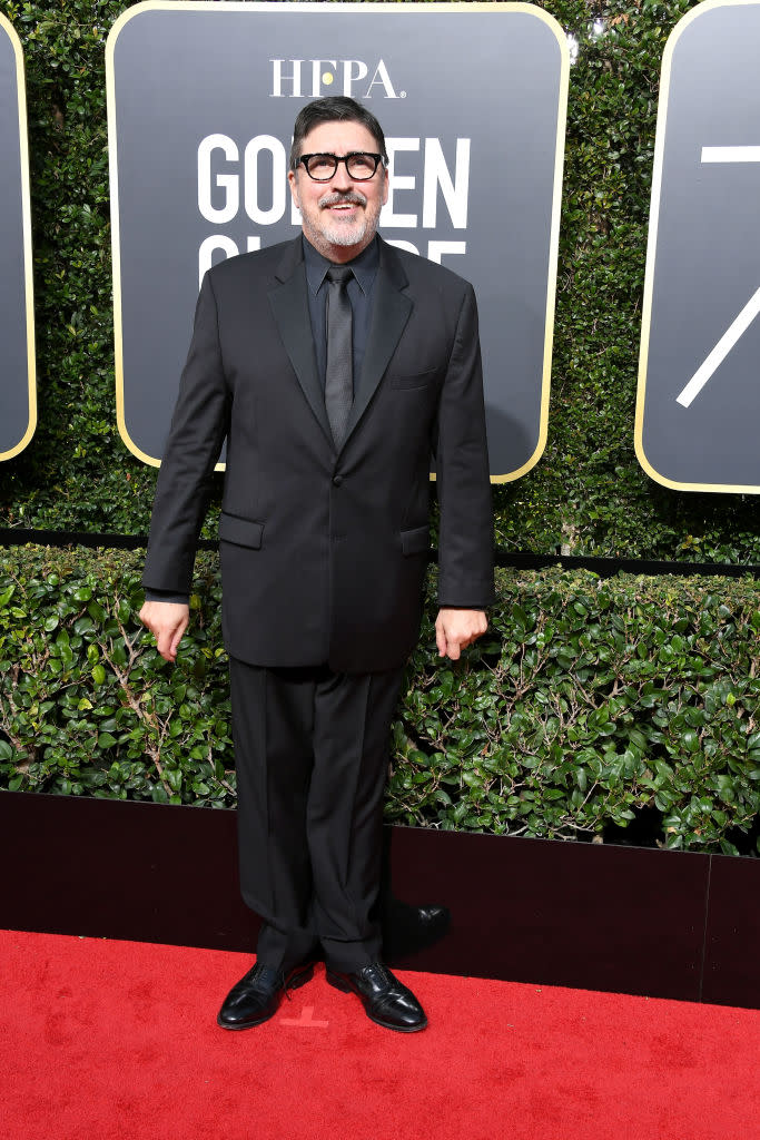 <p>Alfred Molina, nominated as Best TV Supporting Actor in <em>Feud: Bette and Joan</em> attends the 75th Annual Golden Globe Awards at the Beverly Hilton Hotel in Beverly Hills, Calif., on Jan. 7, 2018. (Photo: Steve Granitz/WireImage) </p>