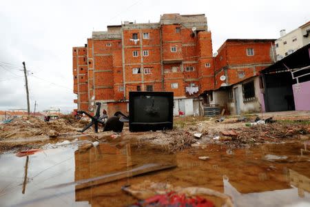 A garbage is seen in the Jamaican neighborhood in Seixal, Portugal January 22, 2019. REUTERS/Rafael Marchante