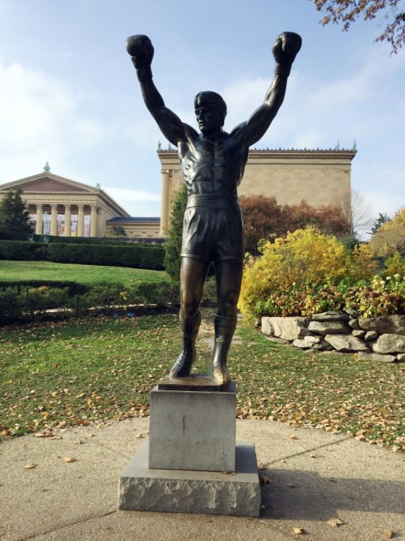 The Rocky Balboa statue that stands in front of the Museum of Art in Philadelphia, Pennsylvania on November 6, 2015