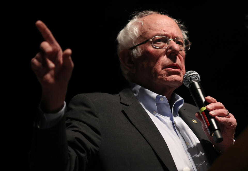 Sen. Bernie Sanders in Ames, Iowa. (Photo by Win McNamee/Getty Images)