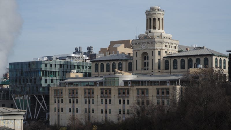 Three buildings on Carnegie Mellon campus.