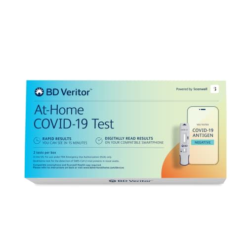 BD Veritor At-Home COVID-19 Digital Test Kit, Rapid Digital Results in 15 Minutes to Compatible…