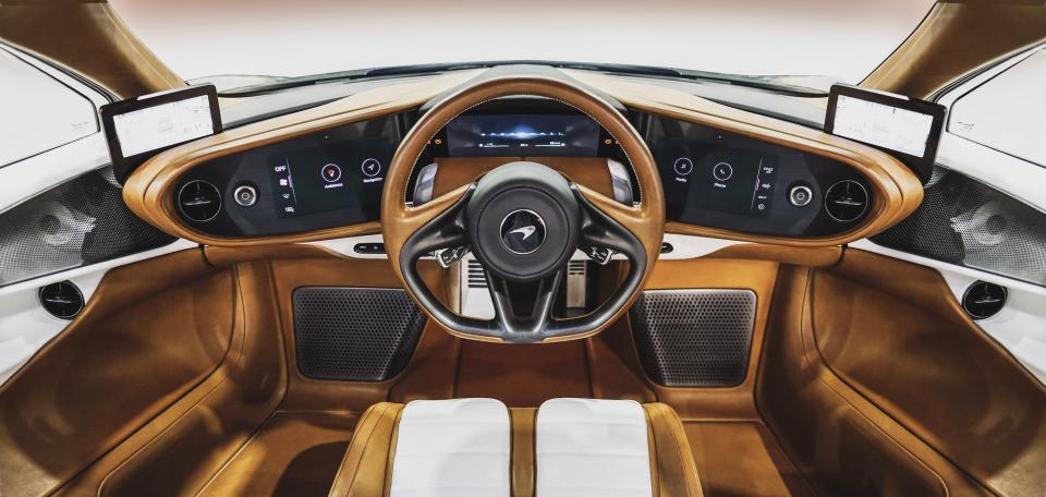 The interior of the car features many one-off touches by Hermès.
