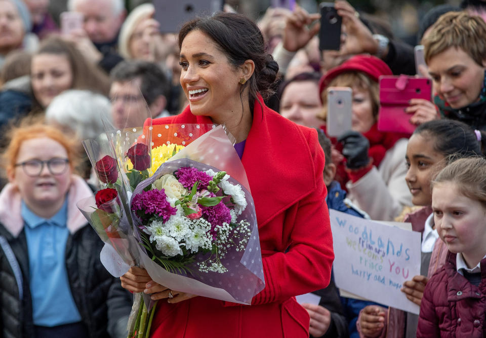 The Duchess of Sussex in Birkenhead last week [Photo: PA]