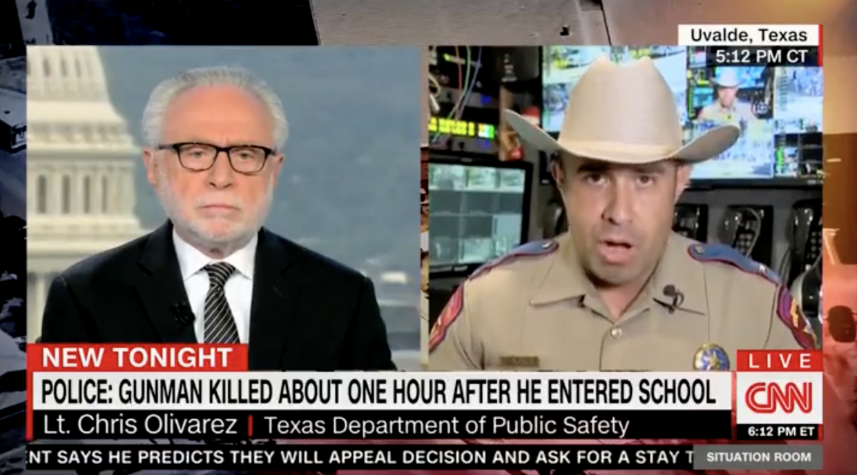 Lt. Chris Olivarez was questioned as to why police took so long to act after a gunman entered a school in Texas. Source: CNN