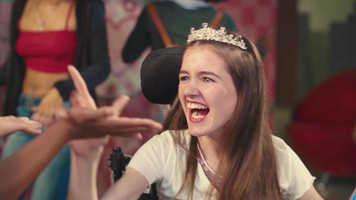 Phoebe-Rae Taylor stars as a nonverbal 12-year-old student with cerebral palsy who yearns to be heard in the coming-of-age dramedy "Out of My Mind."