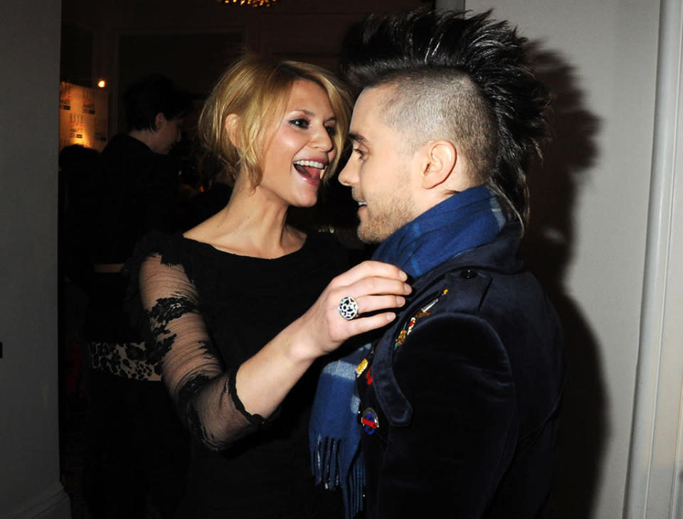 <p>A Mohawk-sporting Leto reunites with his <em>“My So-Called Life”</em> co-star Claire Danes in 2010. (Photo: Dave M. Benett/Getty Images)</p>