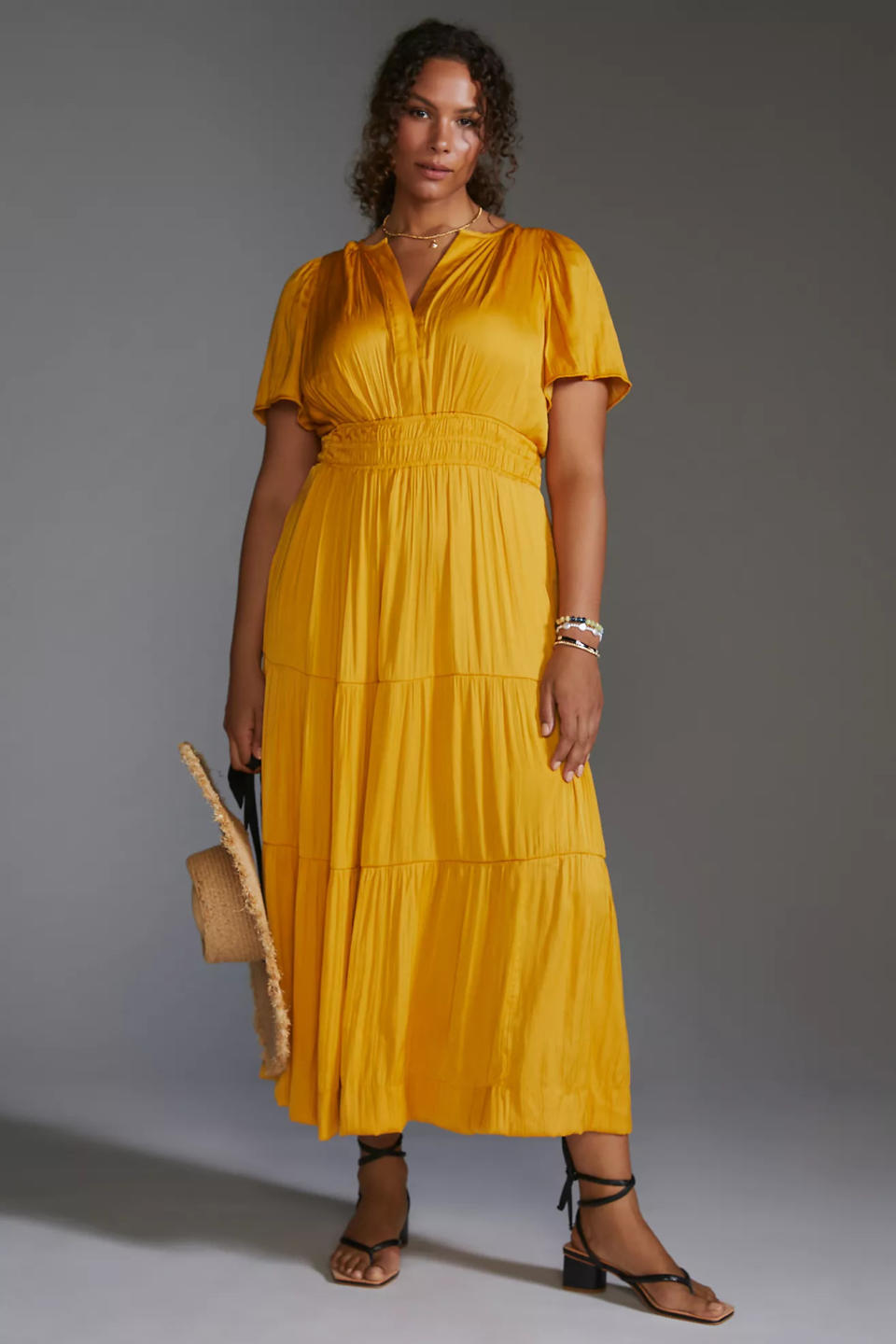 The Somerset Maxi Dress in Mango- Anthropologie 