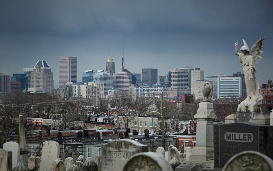 Calhoun's work was misrepresented as anticipating US urban decay; pictured: Baltimore