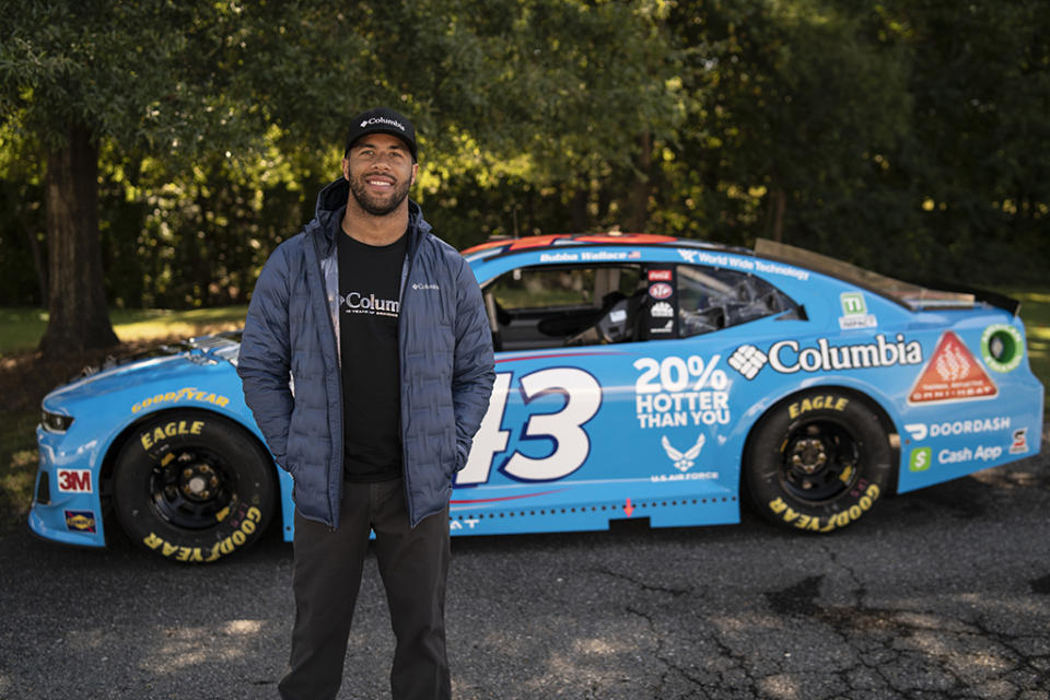 NASCAR driver and Columbia ambassador Bubba Wallace. - Credit: Courtesy of Columbia