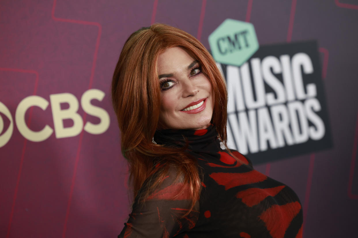 AUSTIN, TEXAS - APRIL 02: Shania Twain attends the 2023 CMT Music Awards at Moody Center on April 02, 2023 in Austin, Texas. (Photo by Emma McIntyre/Getty Images for CMT)