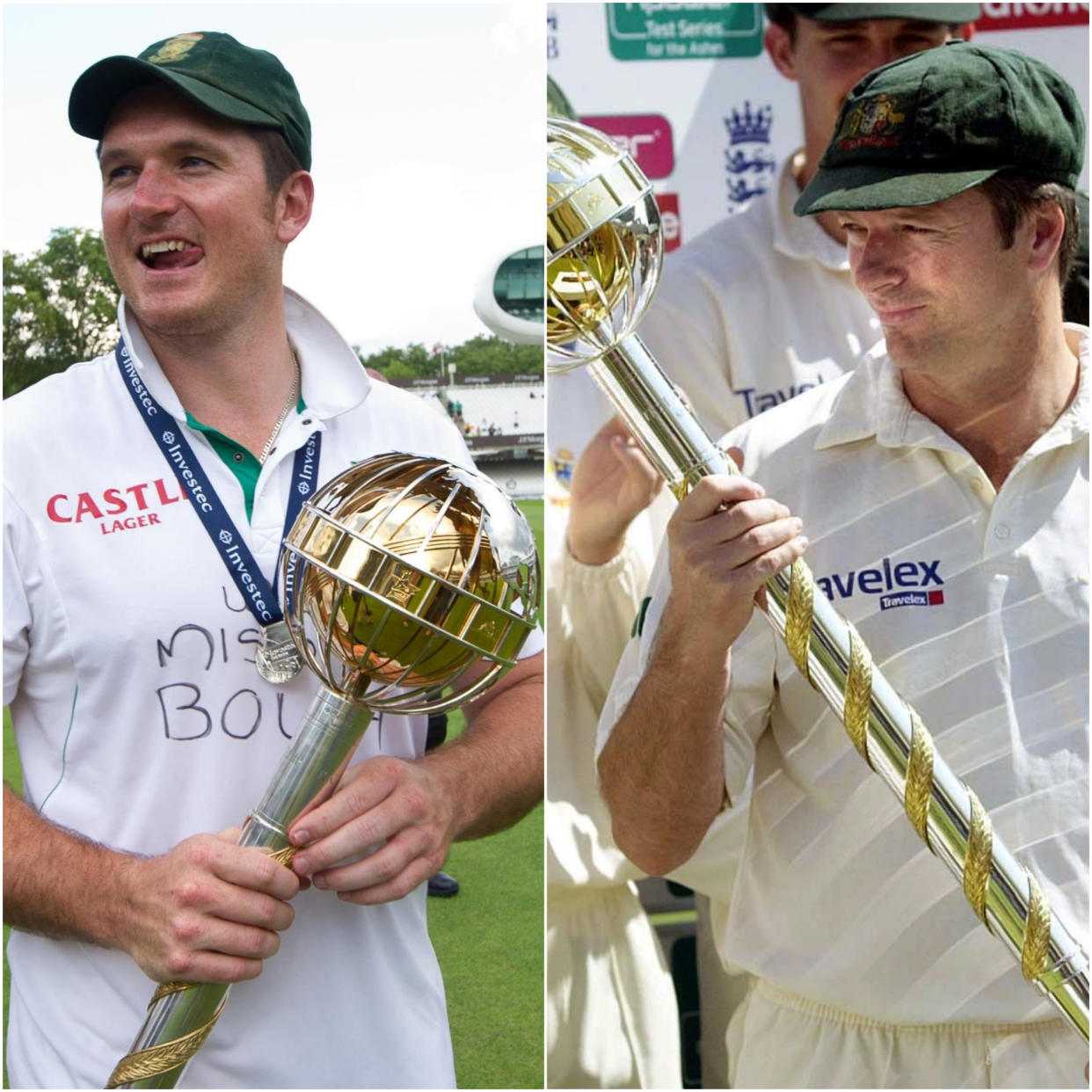 Graeme Smith, left, and Steve Waugh