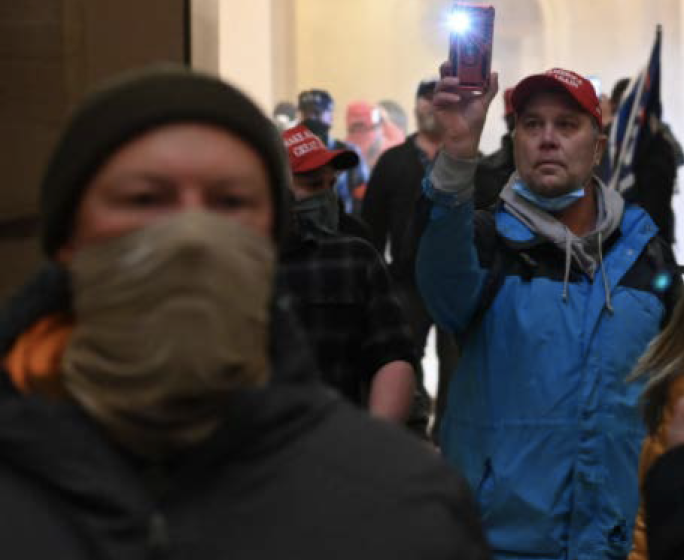 Rioters at the U.S. Capitol on Jan. 6, 2021