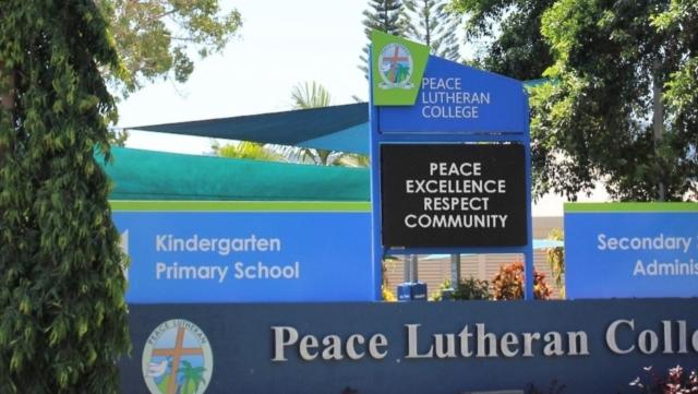 front sign of peace lutheran college