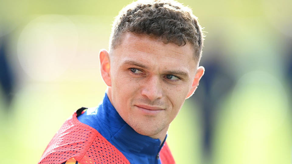 Pictured here, England's Kieran Trippier prepares for the World Cup qualifier against Andorra.